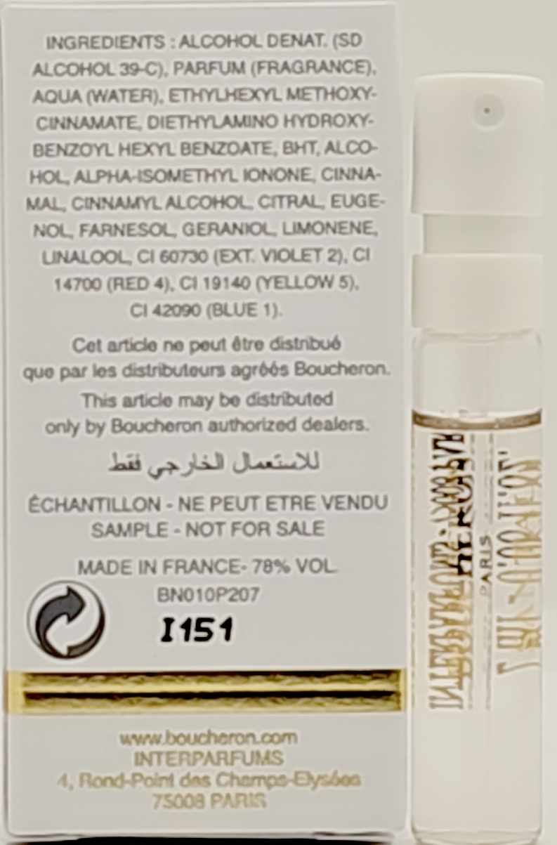 BOUCHERON Santal de Kandy Eau de Parfum 0.06oz/2ml Sample