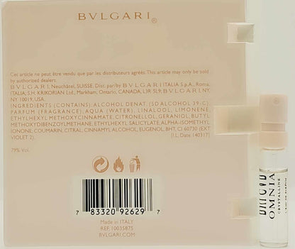 BVLGARI Omnia Crystalline Eau De Parfum 1.5ml Sample – Elegant Mini Spray by Ghbb Trading
