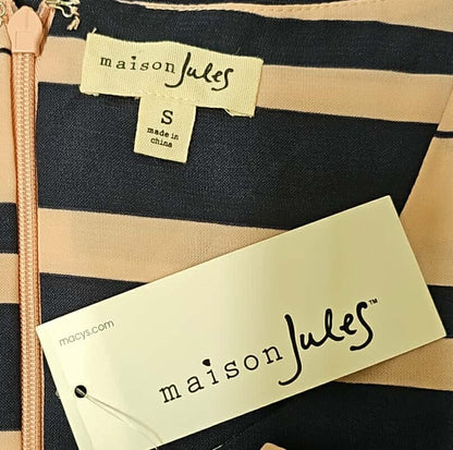 Maison Jules Sleeveless Striped Midi Dress - Size S