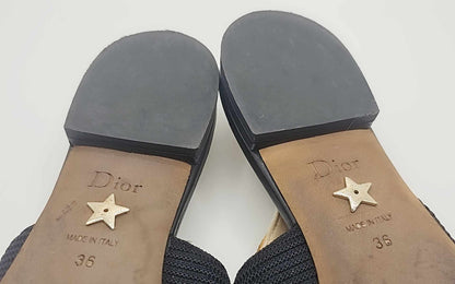 Dior J’Adior Slingback Flats – Black Pointed Toe Designer Shoes Size 36 New 95% | Ghbb Trading