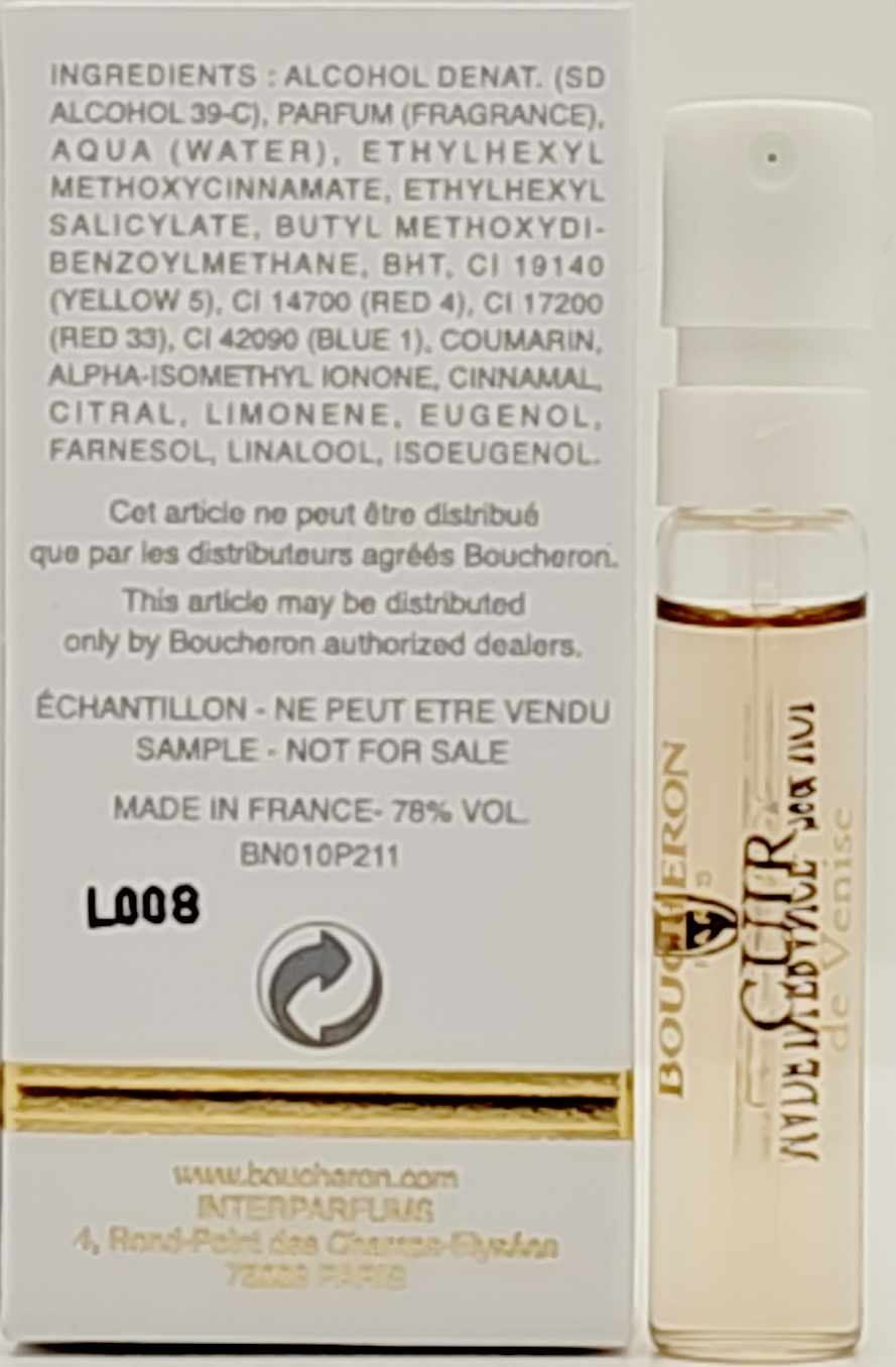 BOUCHERON Cuir de Venise Eau de Parfum 2ml Sample – Luxurious Leather-Inspired Unisex Fragrance