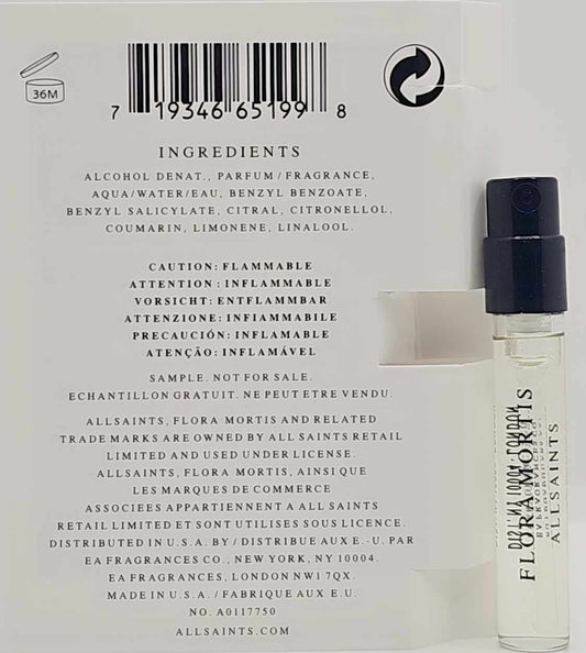 AllSaints flora mortis  Eau de Parfum 0.05oz Sample