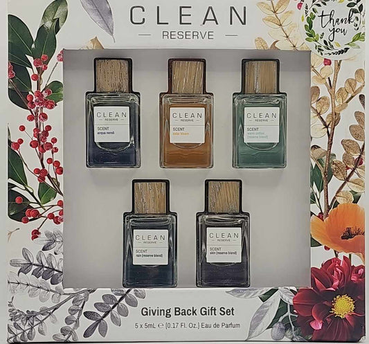 CLEAN Reserve Giving Back Gift Set with 5 mini Eau de Parfum bottles Ghbb Trading