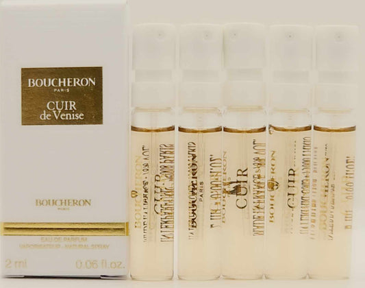 Lot 5 of BOUCHERON Cuir de Venise Eau de Parfum 2ml Spray Sample Vial with Carded Box Ghbb Trading