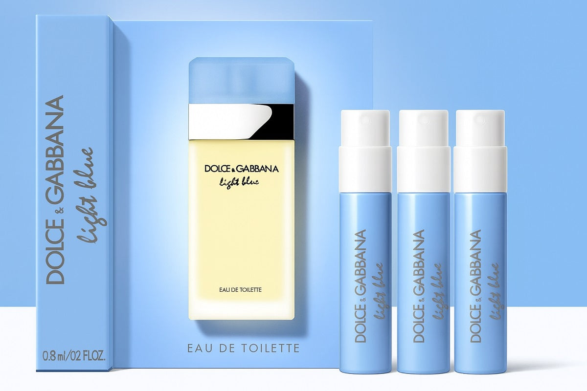 Lot of 3 Dolce & Gabbana Light Blue Eau de Toilette Spray Vial 0.8ml Ghbb Trading