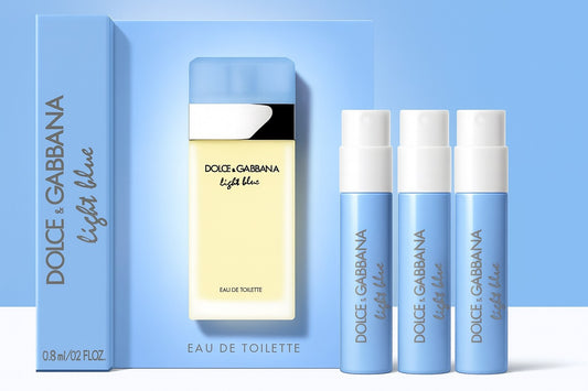 Lot of 3 Dolce & Gabbana Light Blue Eau de Toilette Spray Vial 0.8ml Ghbb Trading