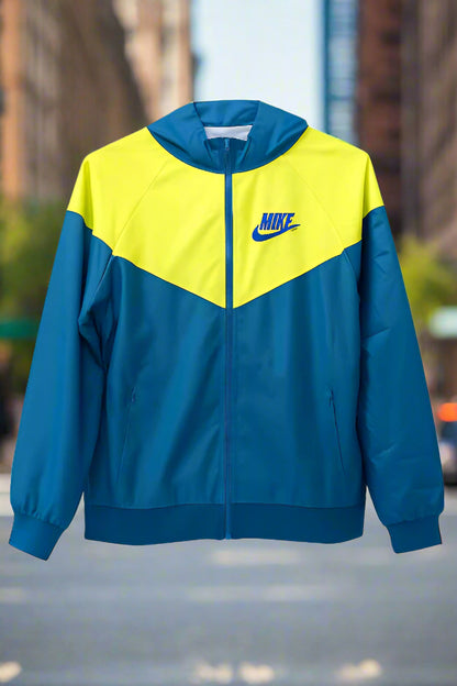 Nike men's windbreaker jacket blue and yellow XL loose fit – fast shipping by Ghbb Trading